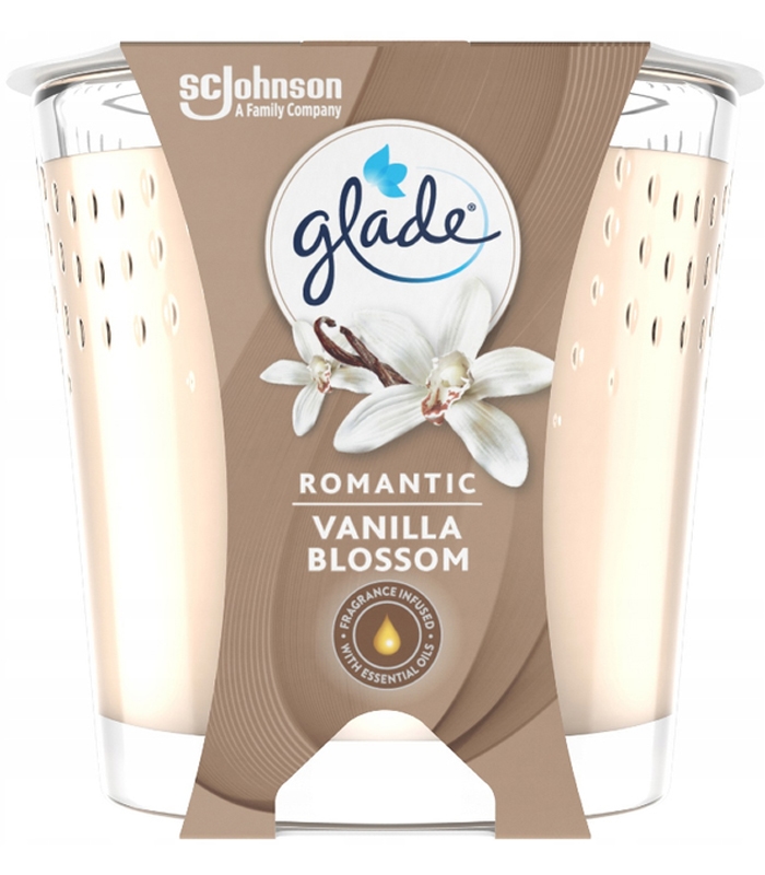 Glade Lumanare parfumata by Brise Romantic Vanilla Blossom 129 gr 01 Glade Lumanare parfumata by Brise Romantic Vanilla Blossom 129 gr. - imagine 1